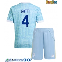 Maglie da calcio Juventus Federico Gatti #4 Seconda Maglia Bambino 2025-26 Manica Corta + Pantaloni corti)